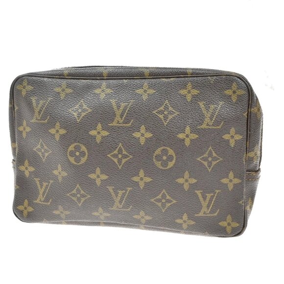 LOUIS VUITTON Trousse Toilette 23 Clutch Hand Bag Monogram Brown M47524 39YH490 - Picture 1 of 16